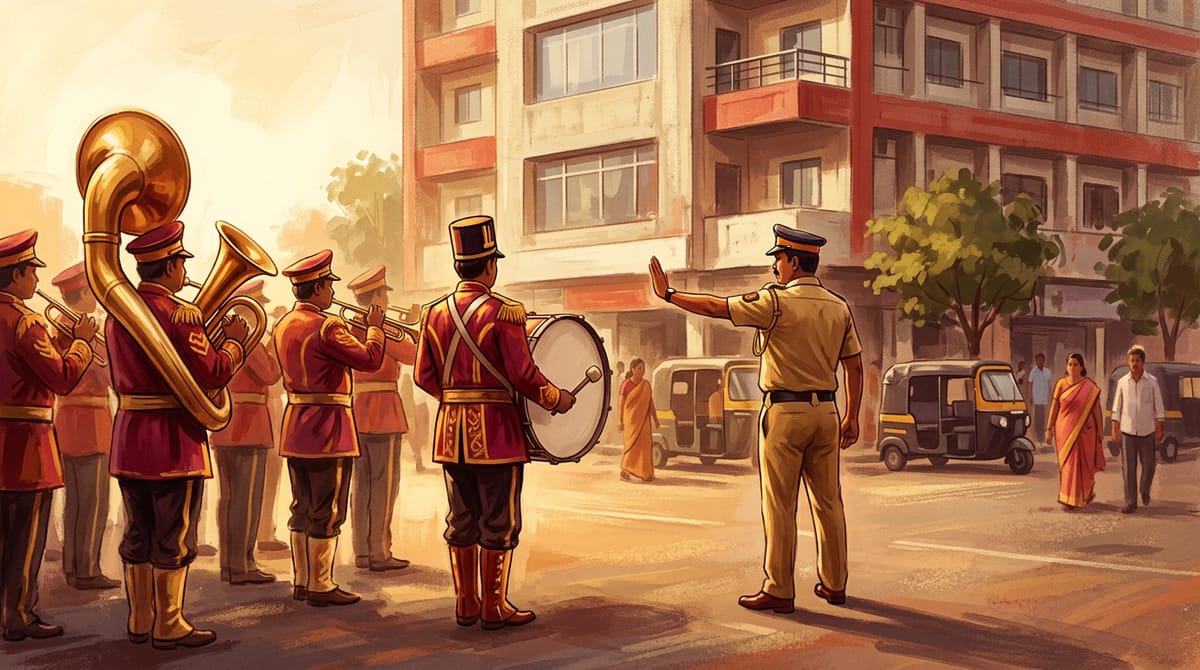 प्रतीकात्मक चित्र: वायसीएम रुग्णालयाजवळ विनापरवाना वाद्य वाजवल्याप्रकरणी सहा जणांवर गुन्हा