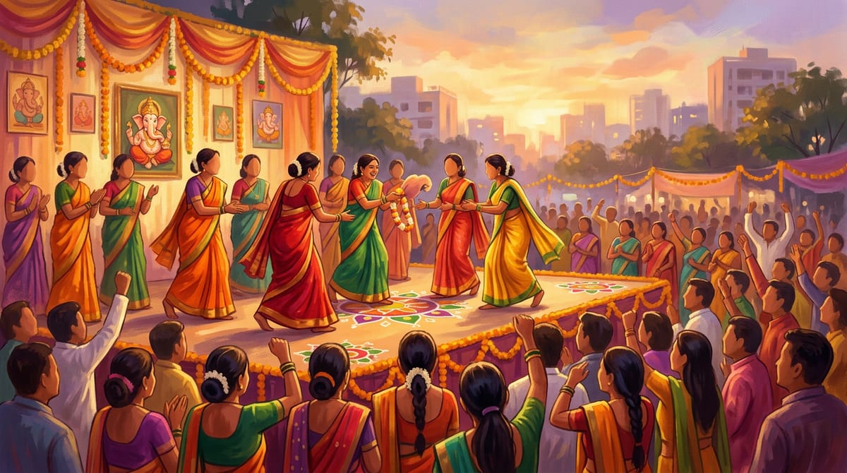प्रतीकात्मक चित्र: जय भवानी मित्र मंडळाच्या होम मिनिस्टर स्पर्धेत महिलांचा सहभाग
