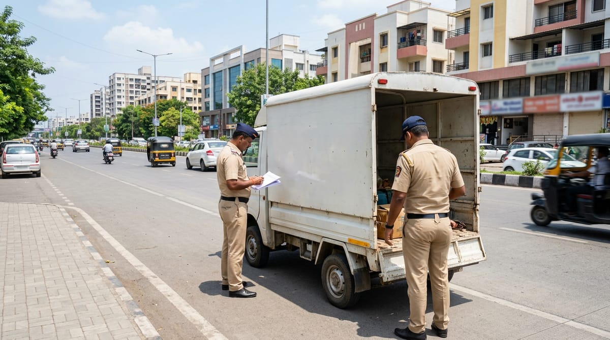 प्रतीकात्मक चित्र: पिंपरी-चिंचवड आरटीओची अवैध मालवाहतुकीवर कारवाई, ₹२.१५ लाखांचा दंड
